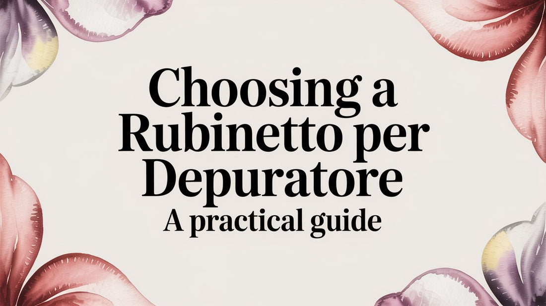 Choosing a Rubinetto Per Depuratore: Your Practical Guide