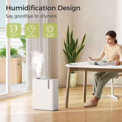 Air Purifier with Humidifier for Allergies & Pet Hair
