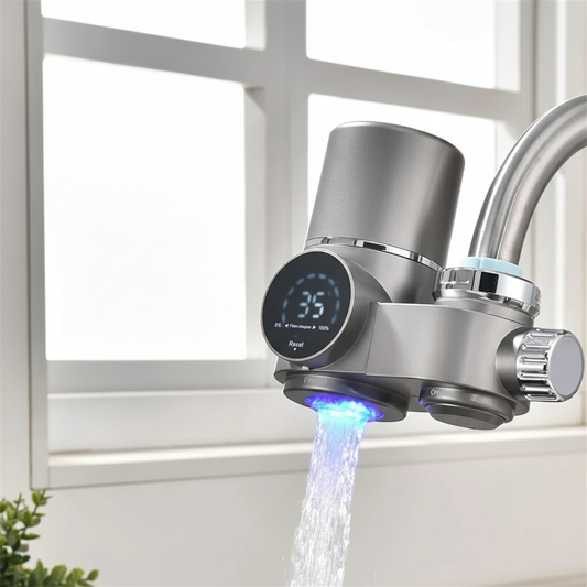 Close-up with water flowing